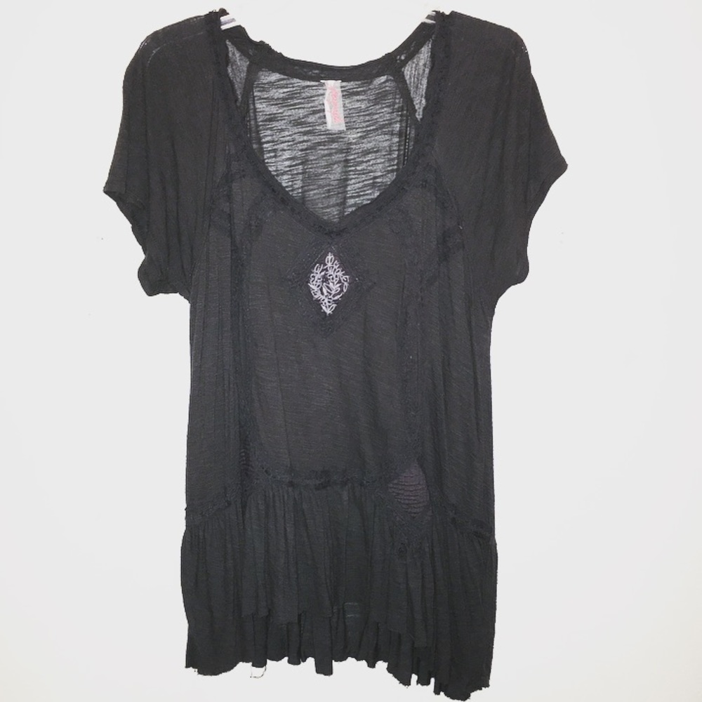 Free People Flowy Peplum Top